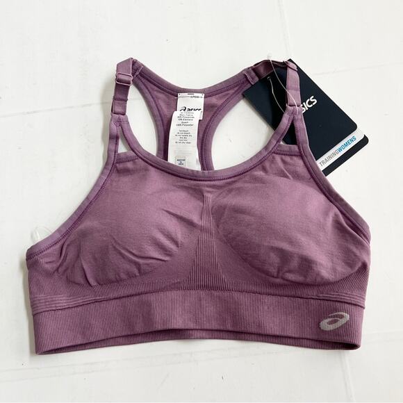 New ASICS Studio Curve Seamless Sports Bra Lilac Women's SIZE M - Picture 2 of 5